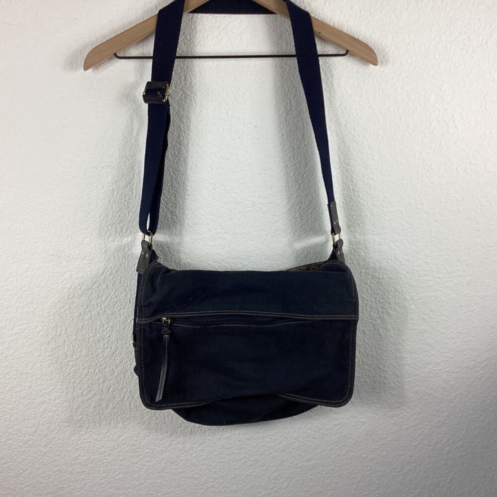 Fossil Women Blue Denim Adjustable Strap Messenger Bag - Picture 5 of 10
